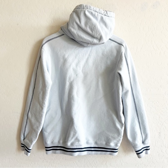 Supreme Contrast Ice Blue two tone Embroidered Hoodie - Picture 3 of 13